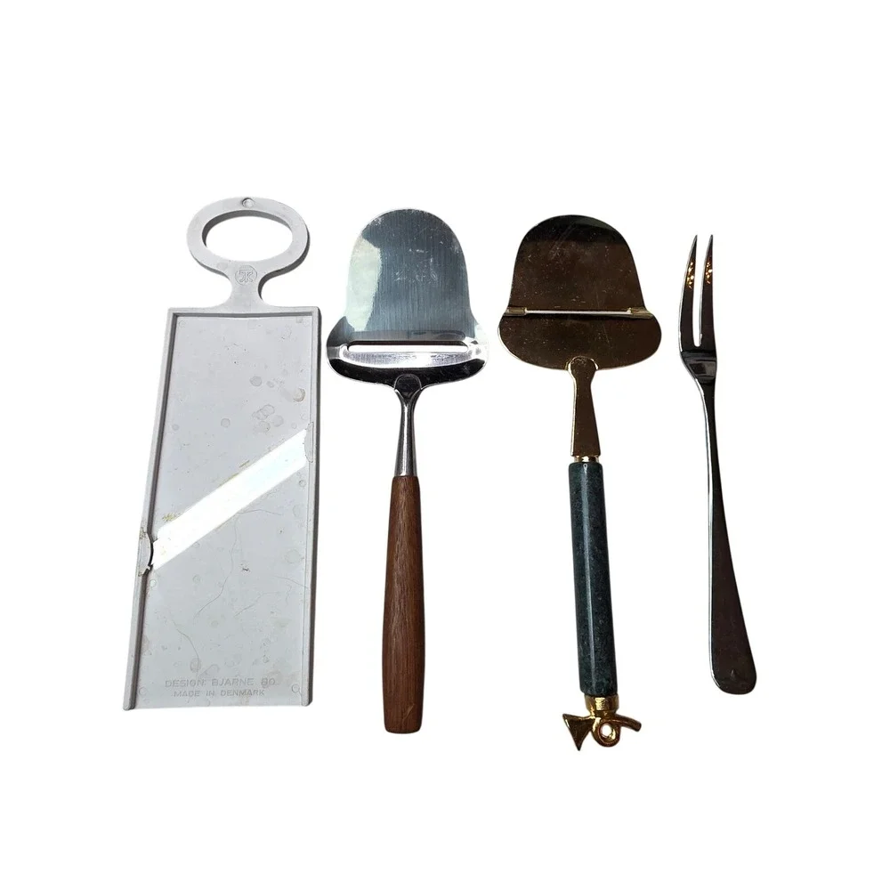 Vintage Cheese Slicer‎ Set Bjarne Bo Denmark Hickory Farms Norway Sheffield A6